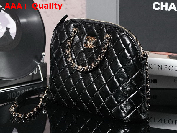 Chanel Small Shopping Bag in Black Lambskin AS3969 Replica