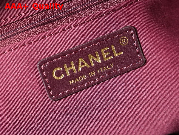 Chanel Small Shopping Bag in Burgundy Lambskin AS3969 Replica