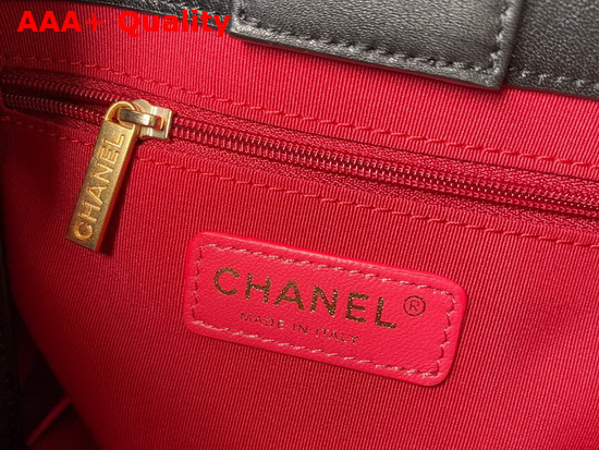 Chanel Small Shopping Tote Bag in Black Calf Leather Replica