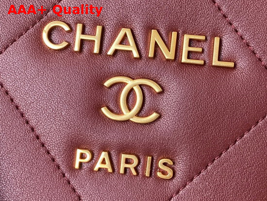 Chanel Small Shopping Tote Bag in Bordeaux Calf Leather Replica