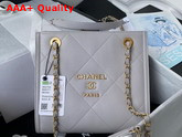 Chanel Small Shopping Tote Bag in Light Grey Calf Leather Replica