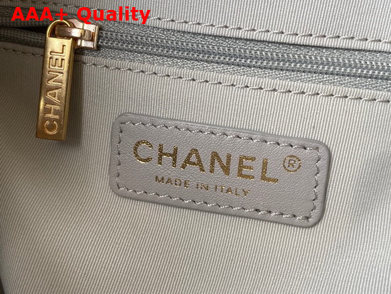 Chanel Small Shopping Tote Bag in Light Grey Calf Leather Replica