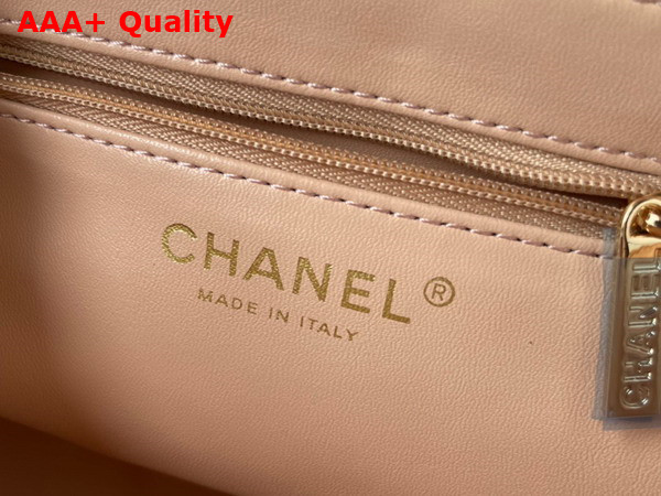 Chanel Small Tote Bag in Beige Patent Leather Replica