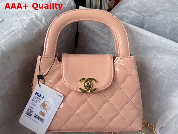 Chanel Small Tote Bag in Beige Patent Leather Replica