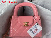 Chanel Small Tote Bag in Pink Patent Leather Replica