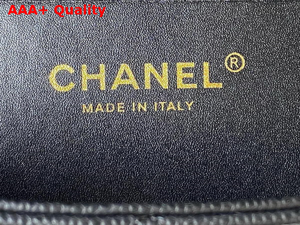 Chanel Small Vanity Case Black Grained Calfskin Gold Tone Metal Ref AS3729 Replica