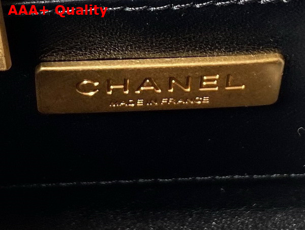 Chanel Small Vanity Case Black Lambskin and Gold Tone Metal AS3973 Replica