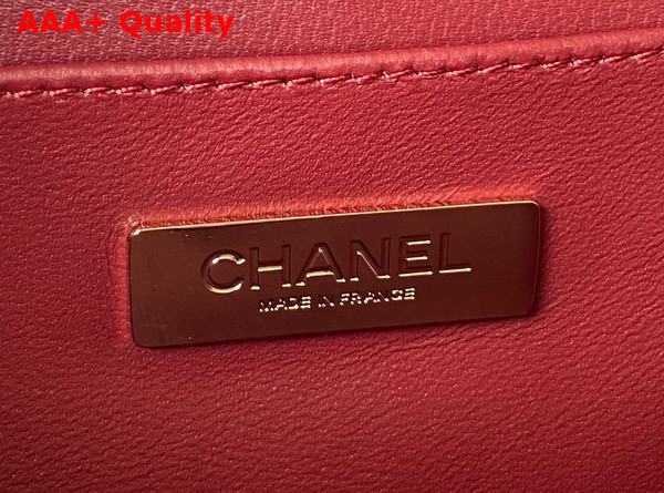 Chanel Small Vanity Case Burgundy Calfskin Gold Tone Metal AS3344 Replica