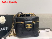 Chanel Small Vanity Case Calfskin Gold Tone Metal Black Ref AS3228 Replica