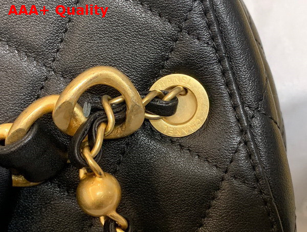 Chanel Small Vanity Case Calfskin Gold Tone Metal Black Ref AS3228 Replica