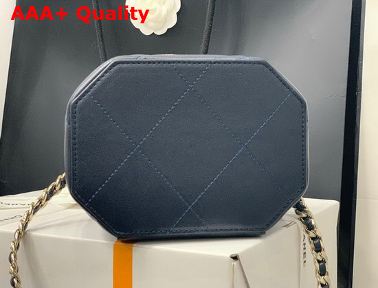 Chanel Small Vanity Case Lambskin Gold Metal Navy Blue AS2630 Replica