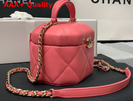 Chanel Small Vanity Case Lambskin Gold Metal Pink AS2630 Replica