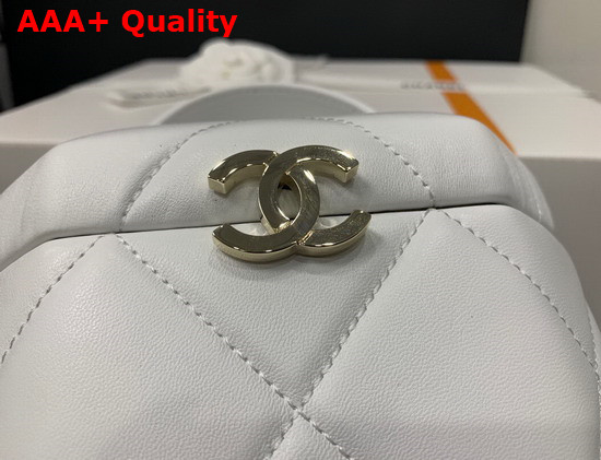 Chanel Small Vanity Case Lambskin Gold Metal White AS2630 Replica