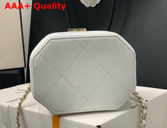 Chanel Small Vanity Case Lambskin Gold Metal White AS2630 Replica