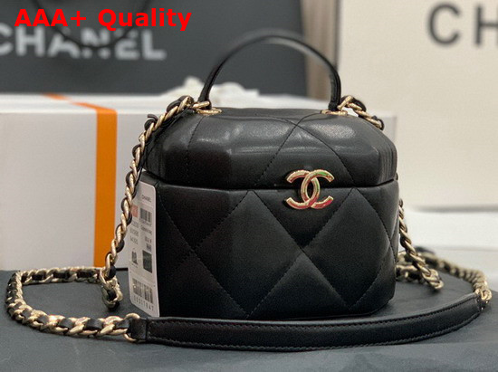 Chanel Small Vanity Case Lambskin and Gold Metal Black AS2630 Replica