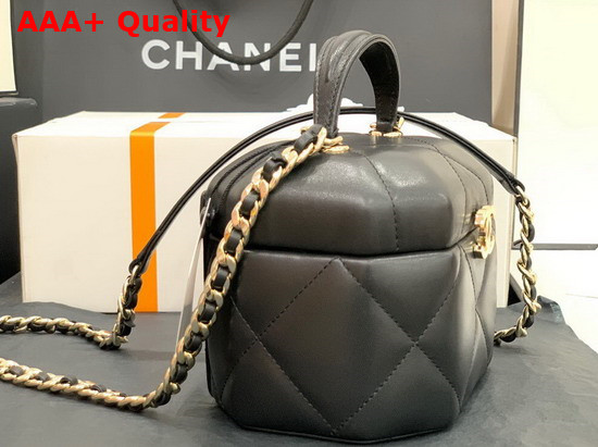 Chanel Small Vanity Case Lambskin and Gold Metal Black AS2630 Replica