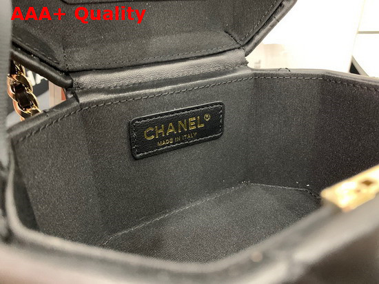 Chanel Small Vanity Case Lambskin and Gold Metal Black AS2630 Replica