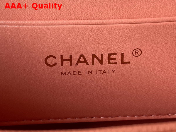 Chanel Small Vanity Case Pink Grained Calfskin Gold Tone Metal Ref AS3729 Replica