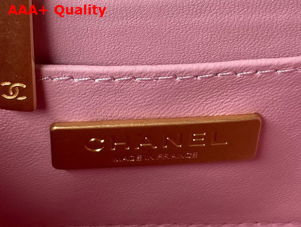 Chanel Small Vanity Case Pink and Milky White Tweed Lambskin and Gold Tone Metal AS3973 Replica