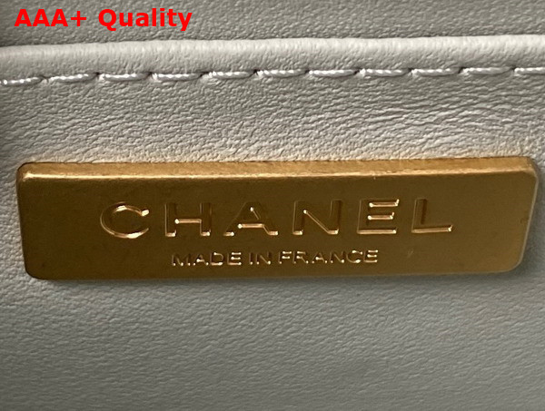 Chanel Small Vanity Case in Pale Blue Lambskin and Gold Tone Metal AS3973 Replica