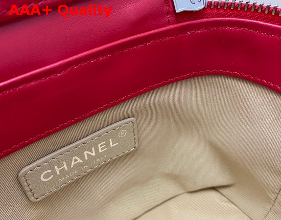 Chanel Small Vanity Case in Woven Rattan and Red Calfskin AS1352 Replica