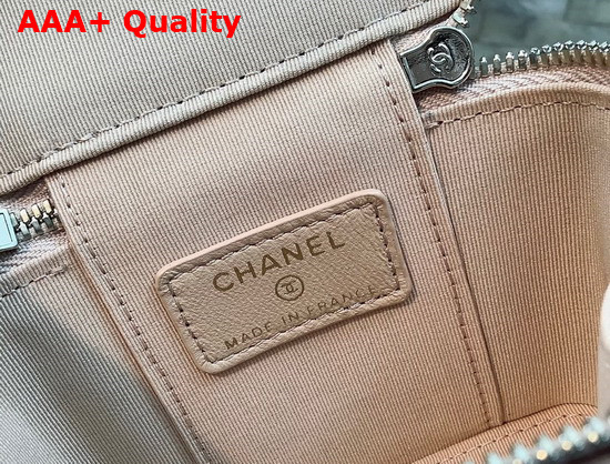 Chanel Small Vanity with Chain Calfskin Gold Tone Metal Beige Ref AP2292 Replica