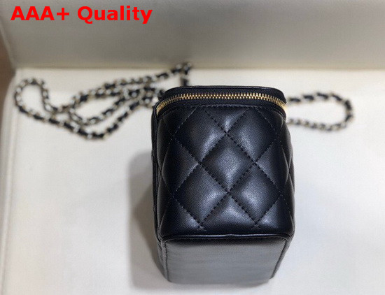 Chanel Small Vanity with Classic Chain Lambskin Gold Tone Metal Black AP1341 Replica