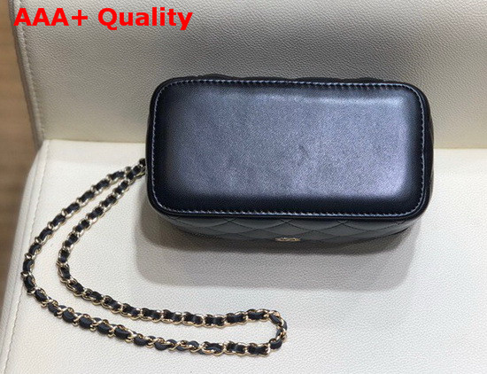 Chanel Small Vanity with Classic Chain Lambskin Gold Tone Metal Black AP1341 Replica