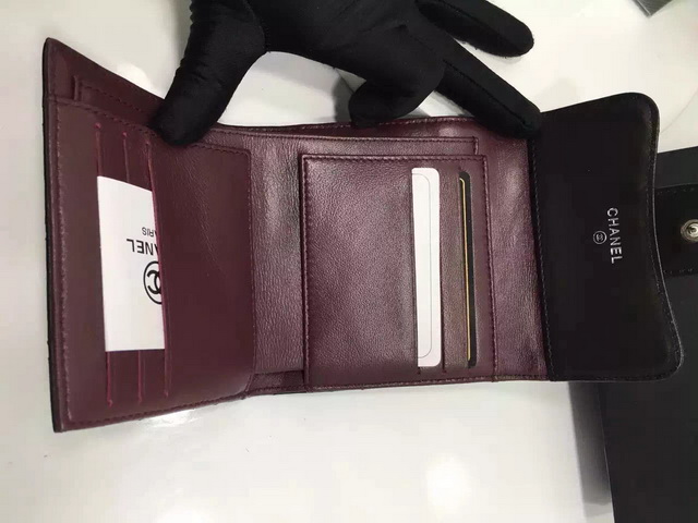 Chanel Small Wallet Black Lambskin for Sale