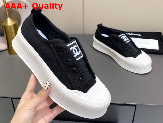 Chanel Sneaker Black Canvas Replica