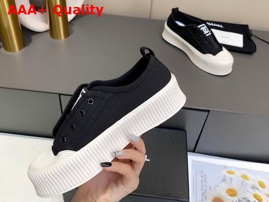 Chanel Sneaker Black Canvas Replica