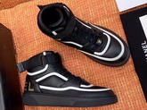 Chanel Sneaker Boot Satin Finish Lambskin Black and White