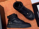 Chanel Sneaker Boot in Black Satin Finish Lambskin