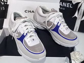 Chanel Sneaker Calfskin and Suede Calfskin Blue