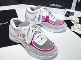 Chanel Sneaker Calfskin and Suede Calfskin Light Purple