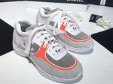 Chanel Sneaker Calfskin and Suede Calfskin Orange