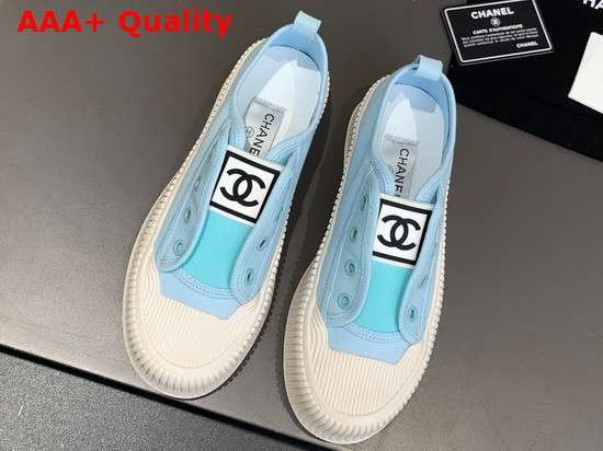 Chanel Sneaker Light Blue Canvas Replica