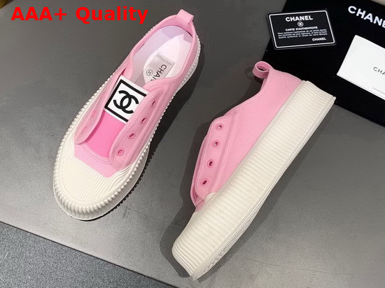 Chanel Sneaker Pink Canvas Replica