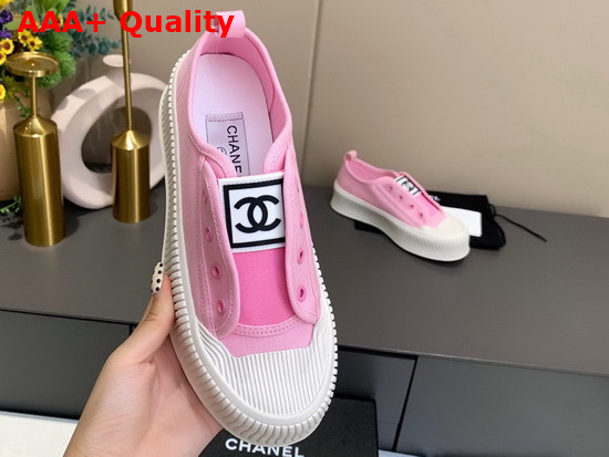 Chanel Sneaker Pink Canvas Replica