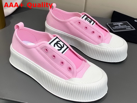 Chanel Sneaker Pink Canvas Replica