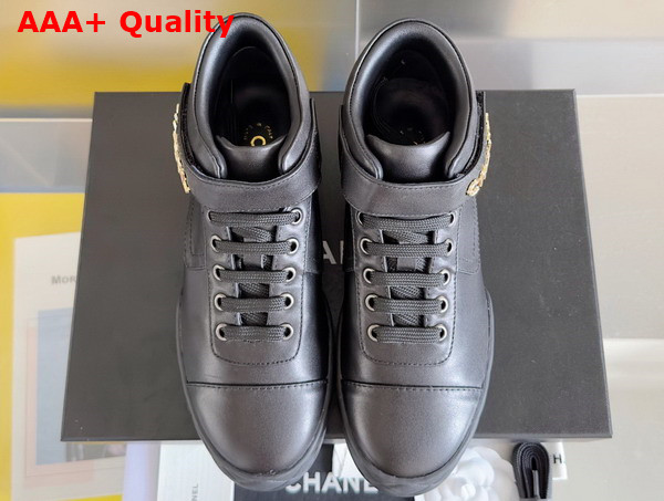 Chanel Sneaker in Black Calfskin Replica