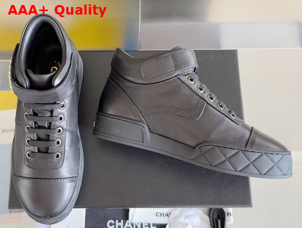 Chanel Sneaker in Black Calfskin Replica