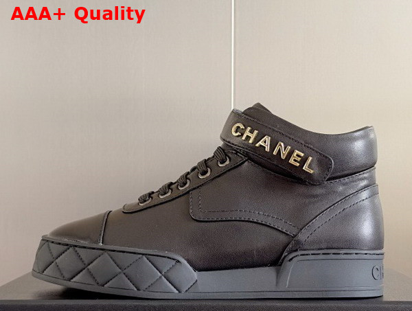 Chanel Sneaker in Black Calfskin Replica