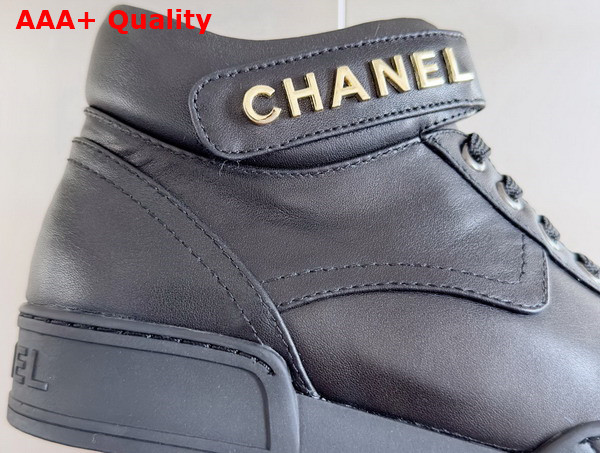 Chanel Sneaker in Black Calfskin Replica