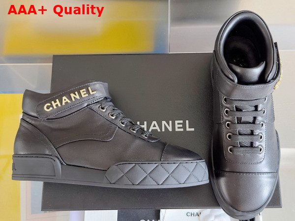 Chanel Sneaker in Black Calfskin Replica