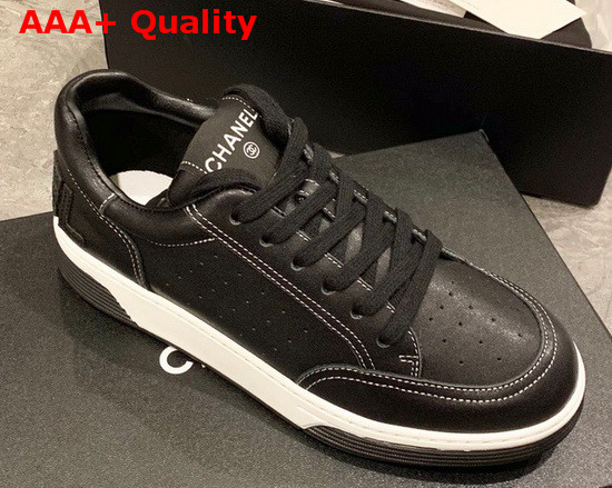 Chanel Sneaker in Black Perforated Leather Replica