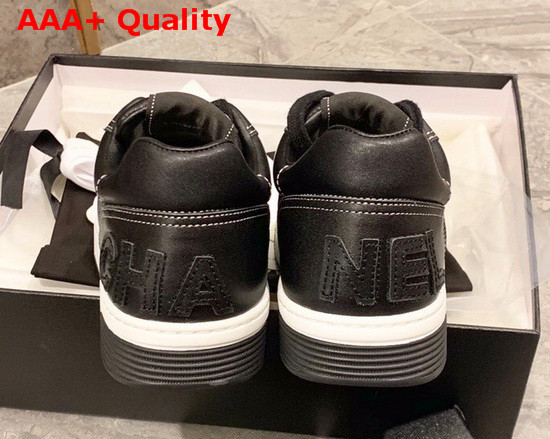 Chanel Sneaker in Black Perforated Leather Replica