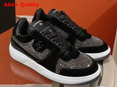 Chanel Sneaker in Black Suede and Strass Replica