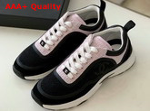 Chanel Sneaker in Black and Pink Tweed Replica