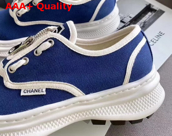 Chanel Sneaker in Blue Canvas Replica